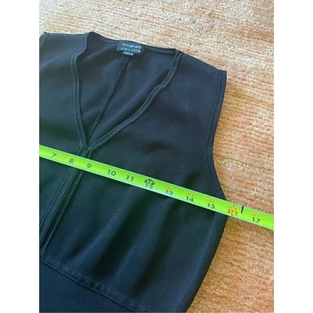ANDREA JOVINE Black sleeveless top - Picture 4 of 5